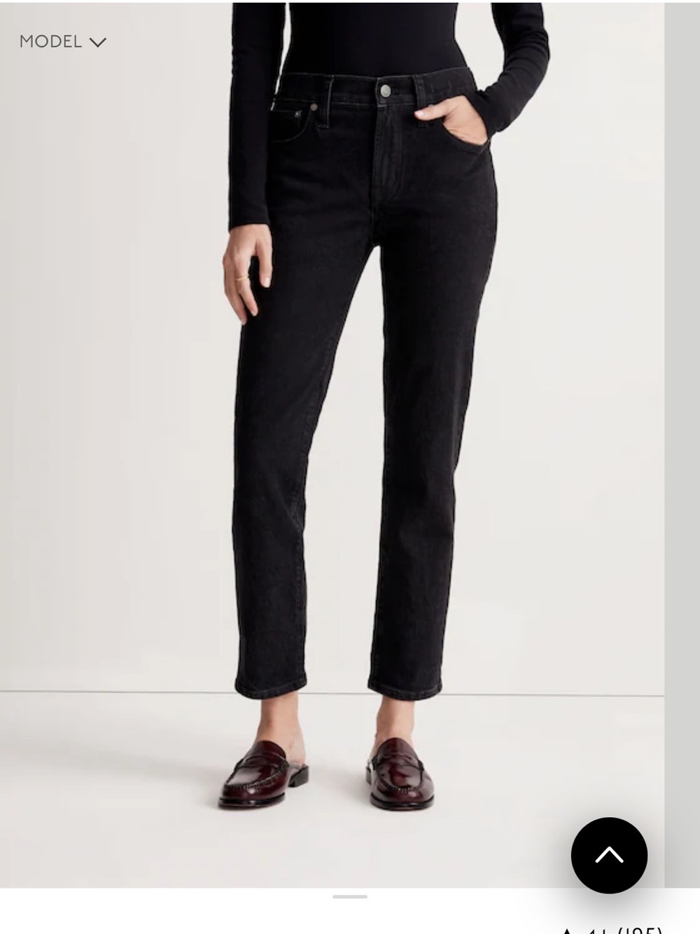 Madewell Mid rise Perfect Vintage Black 26